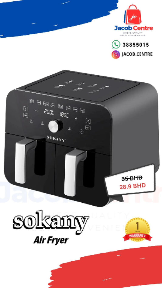 Healthy Air Fryer Dual Basket 5L+5L - SOKANY