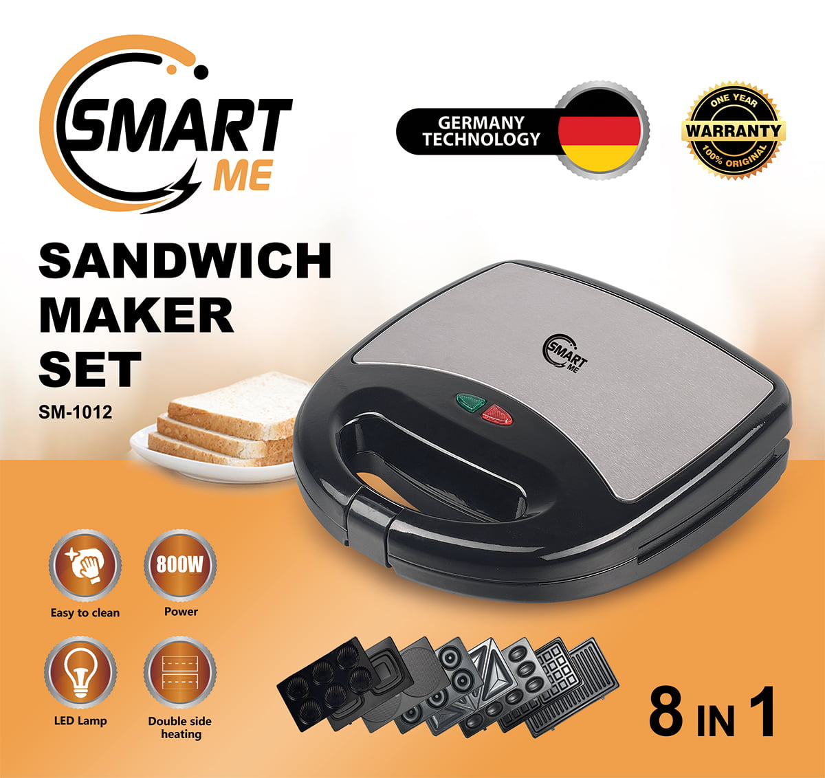 Sandwich maker 8-1 SmartME